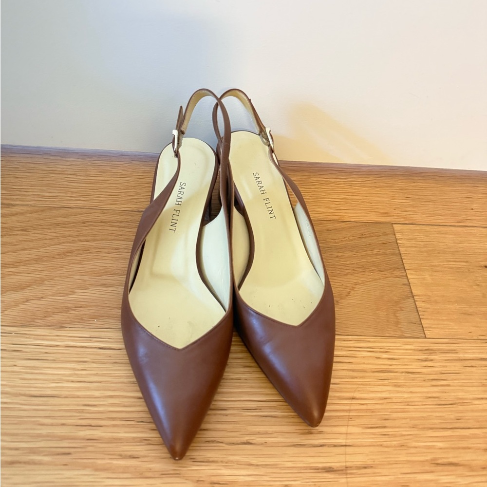 Sarah Flint Brown Slingback Women's Shoes